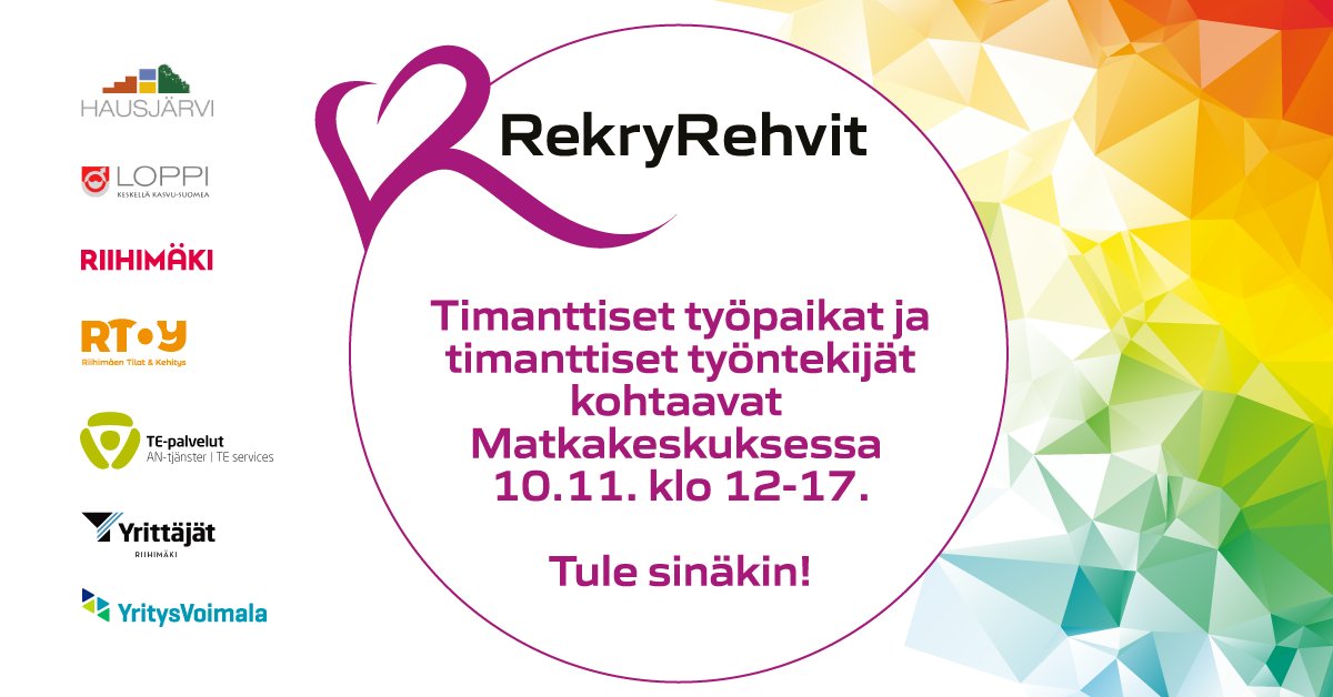 Rekryrehvit Matkakeskuksessa 10.11. | Riihimäen Tilat Ja Kehitys Oy